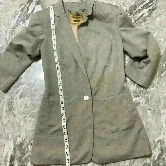 Ted Baker London Working Title Tailored Jacket Blazer Light Gray size 0 Wool - Picture 9 of 16